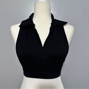Urban Outfitters Out From Under Point Collar Bra Top In Black Size M/L